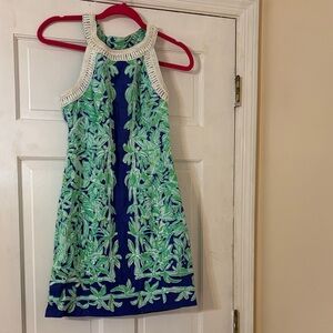 Lilly Pulitzer Green and Blue Floral Kids Dress